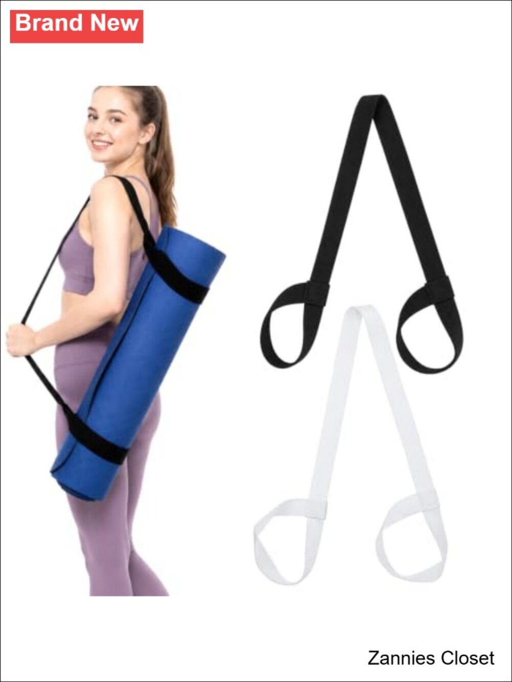 ✨ Cotton-Linen Yoga Mat Strap 2 Pack Adjustable Carrier Sling for Pilates